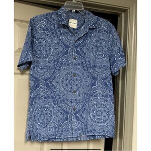 Tommy Bahama Navy and White Floral Shirt